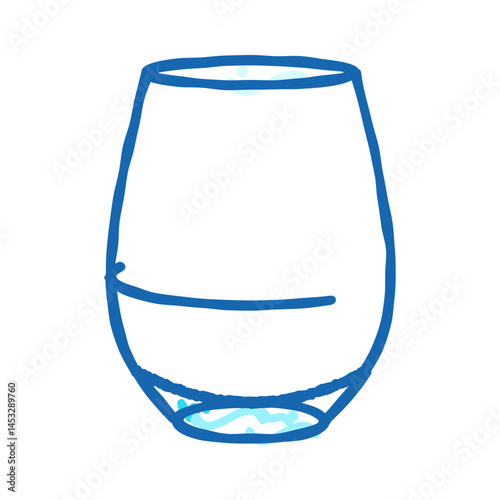 goblet wine glass icon doodle illustration