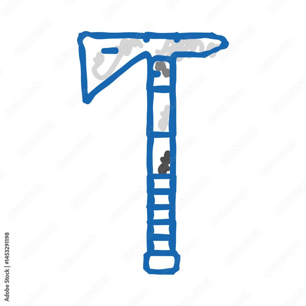 tactical axe hatchet icon doodle illustration tactical axe hatchet icon doodle illustration