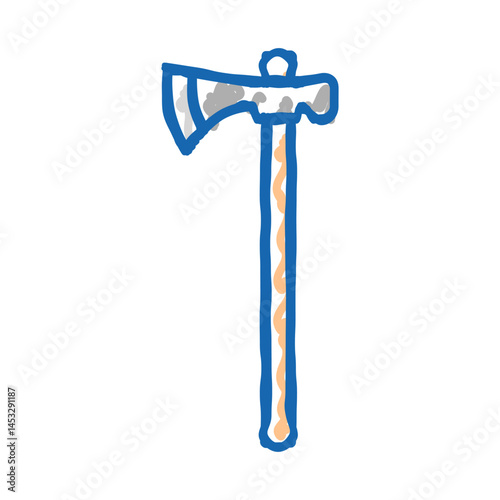 tomahawk weapon icon doodle illustration