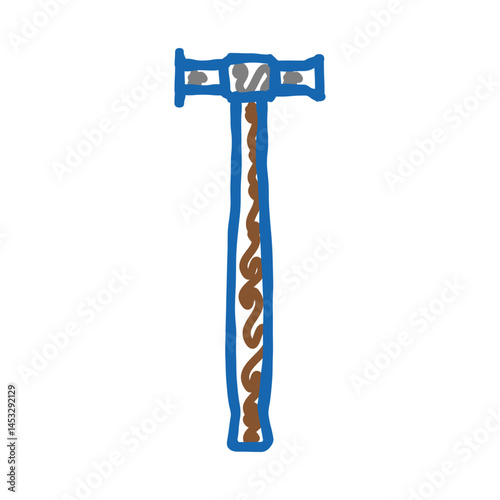 planishing hammer tool icon doodle illustration
