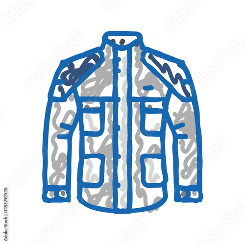rainwear motorcycle icon doodle illustration