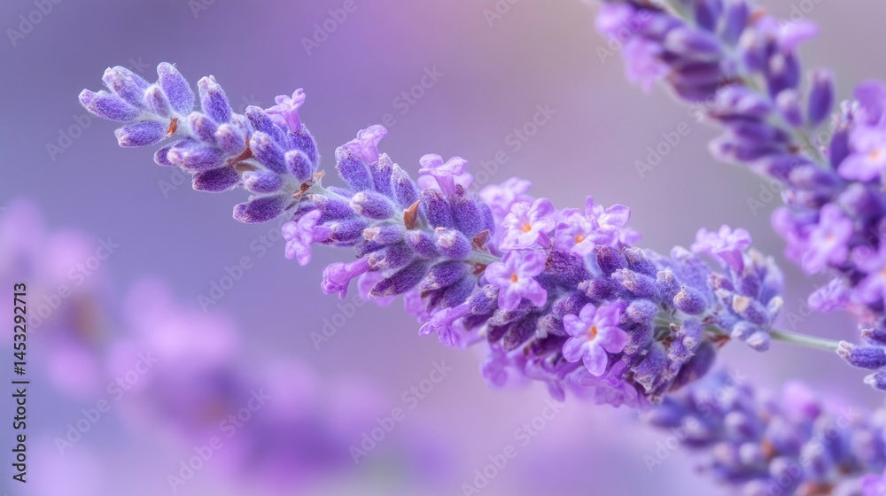Serene Lavender Bloom: A Close-Up of Purple Flowers Serene Lavender Bloom: A Close-Up of Purple Flowers