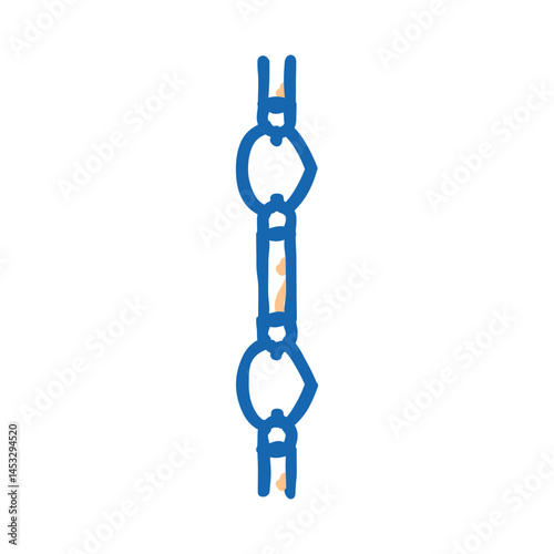 bar chain icon doodle illustration