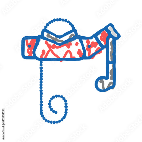 chain vice icon doodle illustration