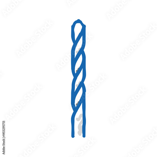 twist drill bit icon doodle illustration