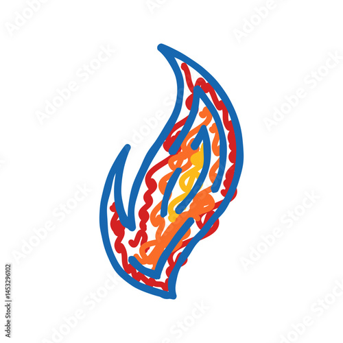 ignite hot icon doodle illustration