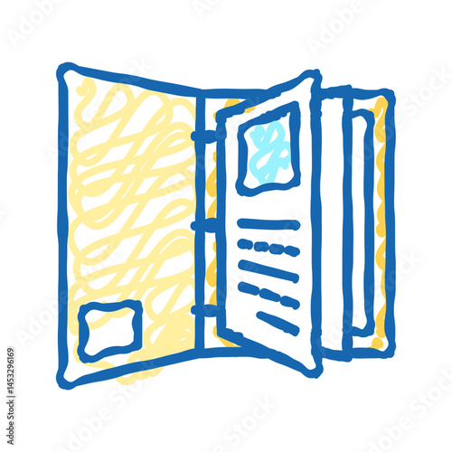 portfolio folder icon doodle illustration