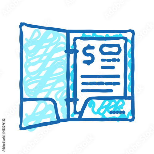 business folder icon doodle illustration
