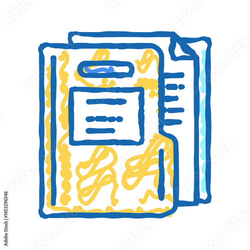 paper folder icon doodle illustration