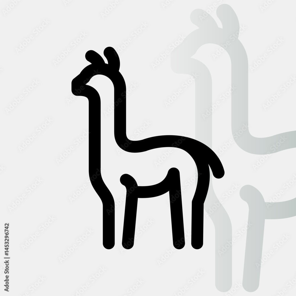 Obraz premium Alpaca logo on isolated background v97