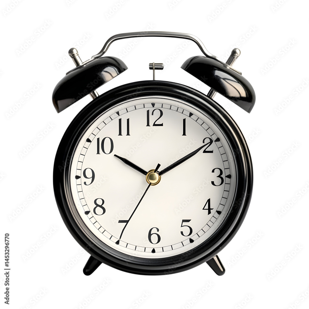 Alarm clock on white background. Ai Generated Images Alarm clock on white background. Ai Generated Images