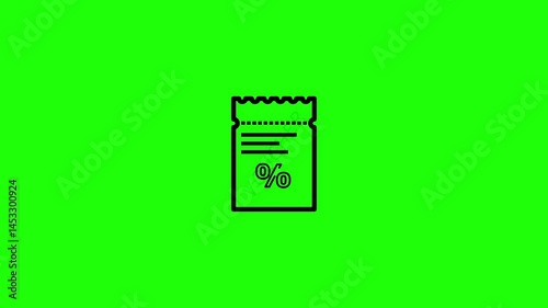 voucher icon animation. cash voucher icon