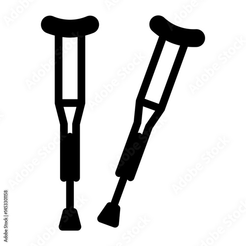 crutches Solid icon