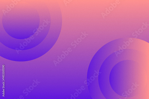 Wavy Curvy Circular and Circle Shapes and Designs Purple and Orange Colors Grainy Texture Modern Abstract Background Geometric Background