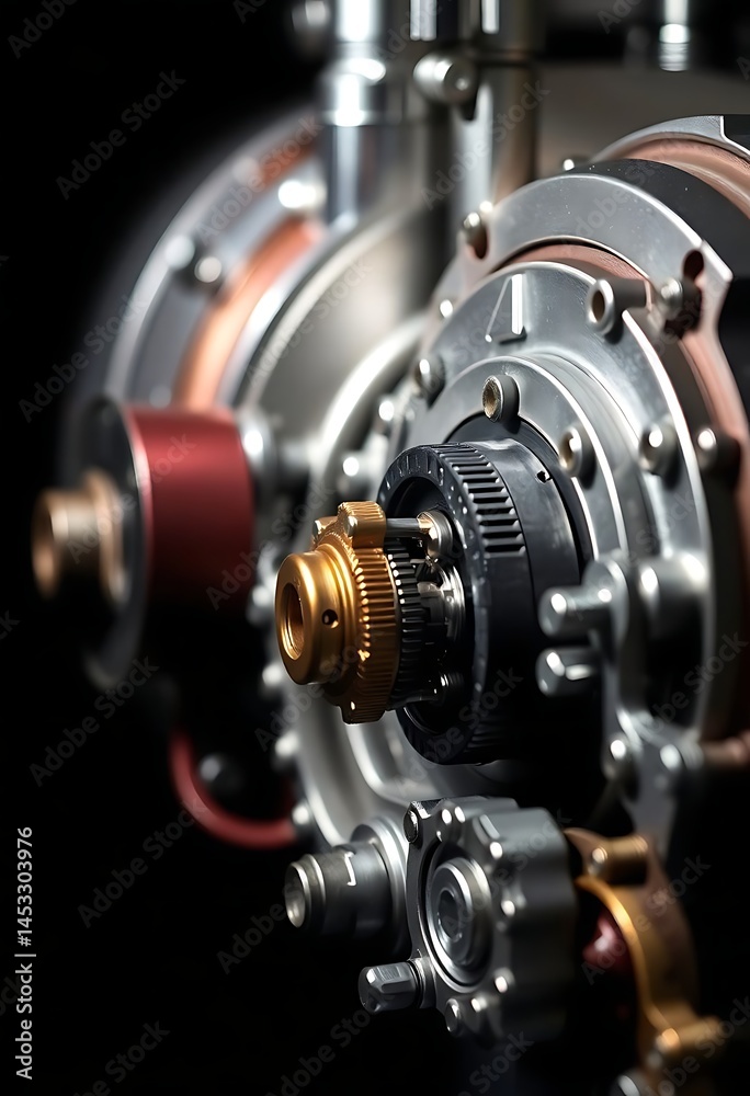 close up of a machine with a black background close up of a machine with a black background