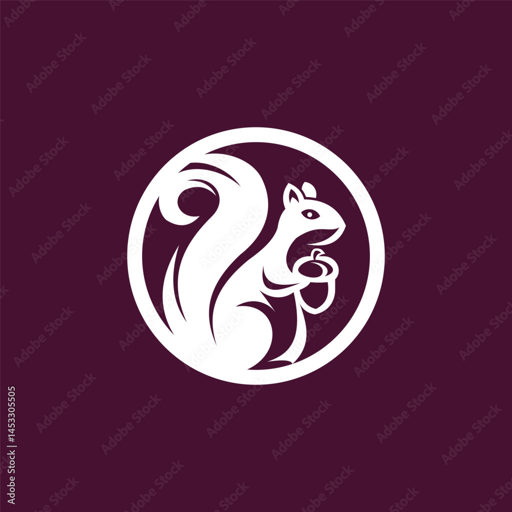 Sophisticated Squirrel Logo Branding Ideas