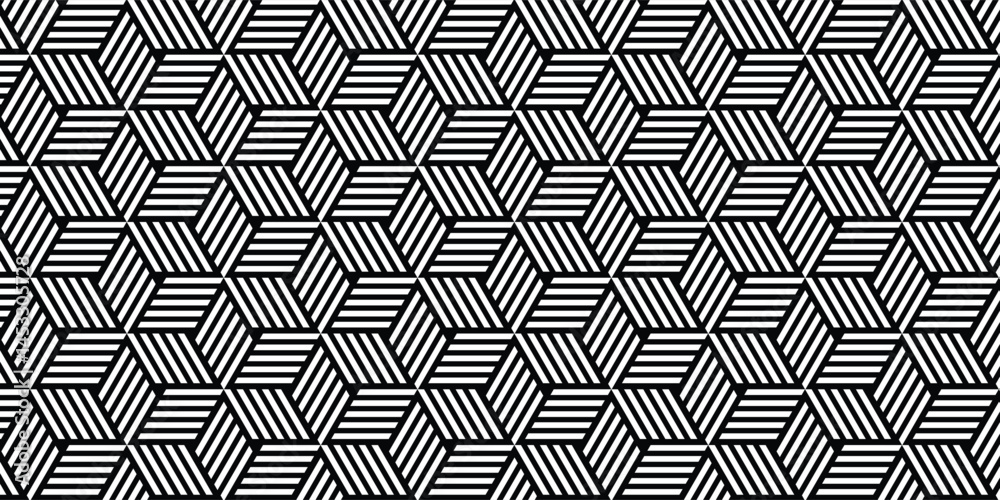 Seamless geometric pattern in op art design. Vector art. Seamless geometric pattern in op art design. Vector art.