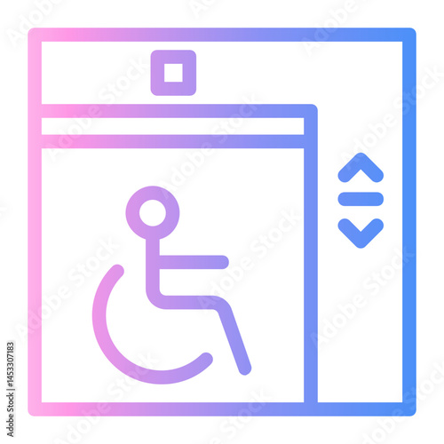 elevator Line Gradient Icon