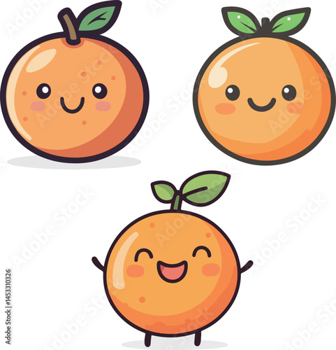 Cartoon orange fruit material
