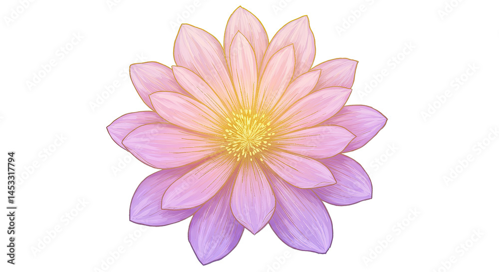 Fototapeta premium Pastel Pink and Purple Lotus Blossom