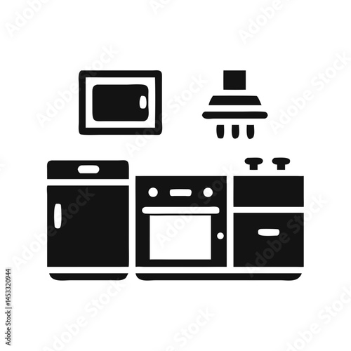 Minimalist Kitchen Design Concept Vector Illustration For Interior Decor And Renovation