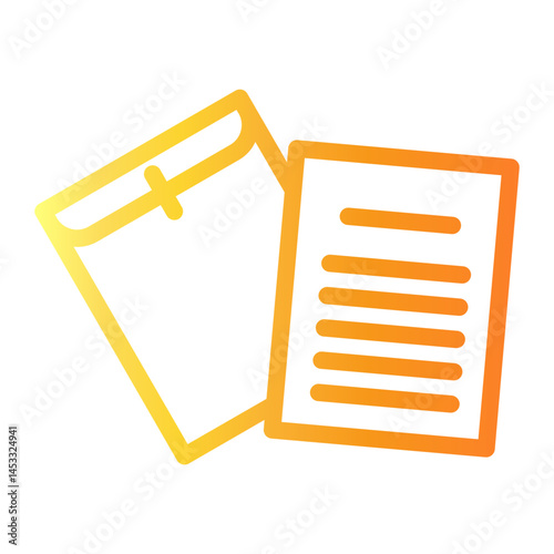 documents Line Gradient Icon