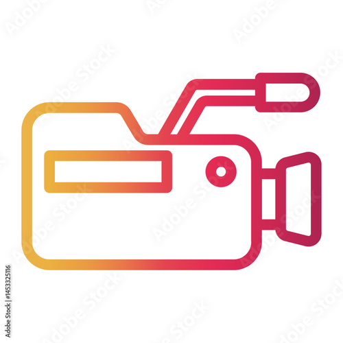 video Line Gradient Icon