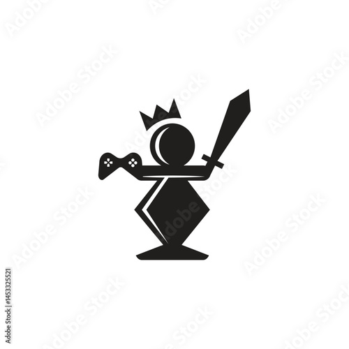 Game icon logo design illustration