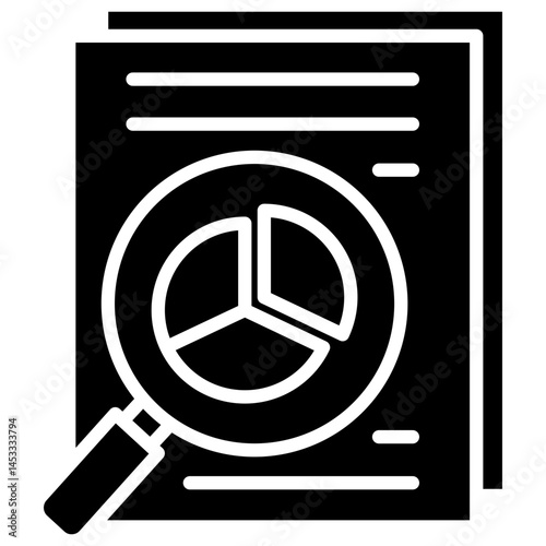 Data Research Glyph Icon