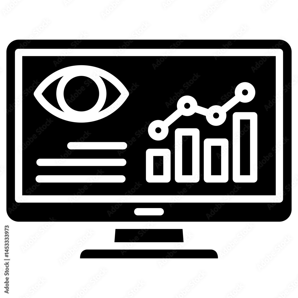Visualization Glyph Icon Visualization Glyph Icon