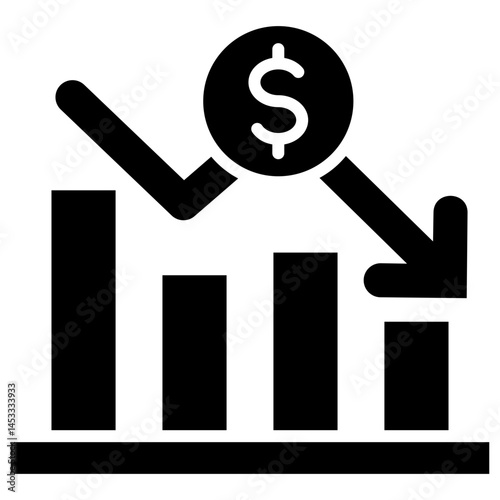 Recession Glyph Icon