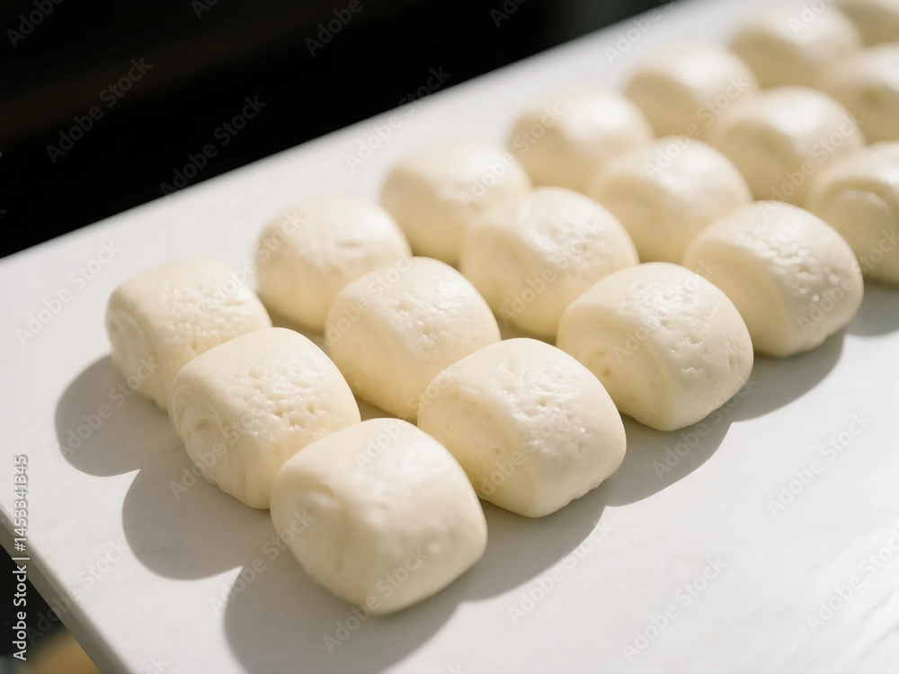 Mantou in Piles for Sale: An Inviting Array of Steamed Buns,Steamed chinese white bun Mantou in Piles for Sale: An Inviting Array of Steamed Buns,Steamed chinese white bun