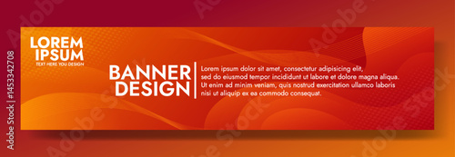 Modern banner design with a desert lagoon inspired background