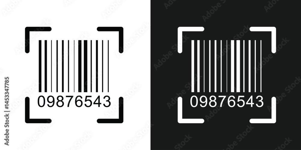 Obraz premium Barcode product distribution icon. Vector illustration on isolated transparent background. Business concept barcode pictogram vector in eps 10.