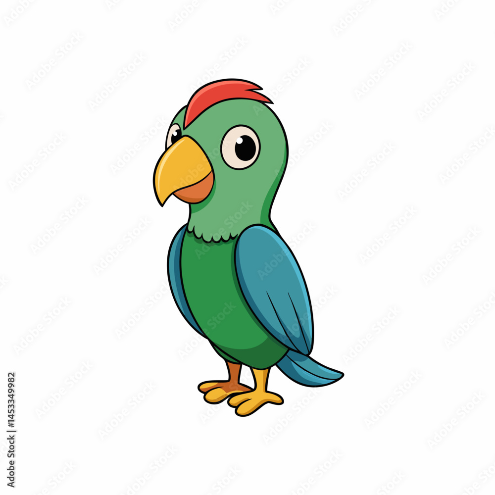 Fototapeta premium parrot on white background