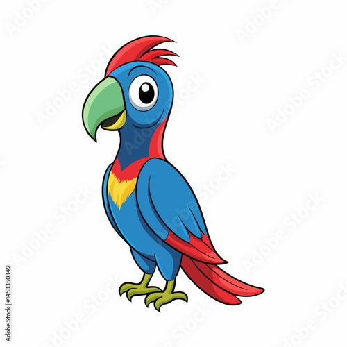 parrot on a white background