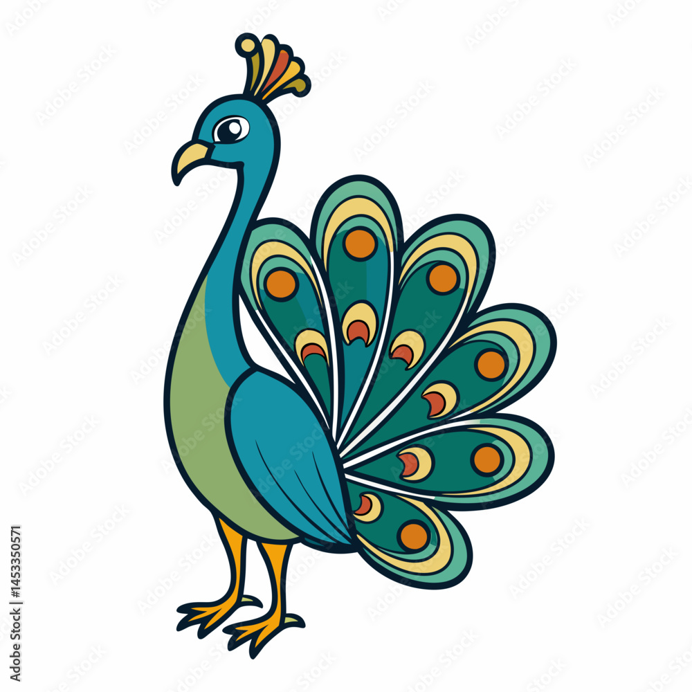 Fototapeta premium peacock vector illustration