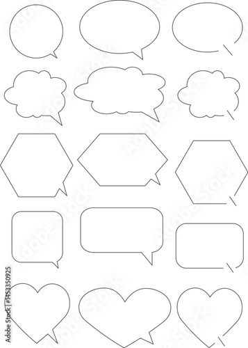 This illustration is a simple speech bubble frameset