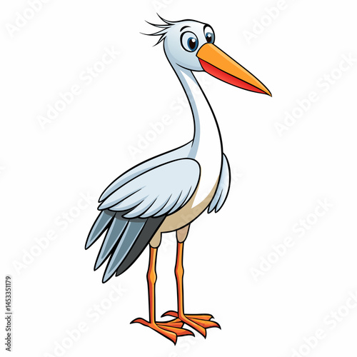 stork with baby