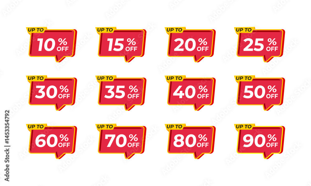 discount promotion tag banner vector collection