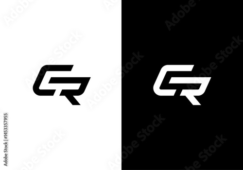 CR, RC monogram logo design