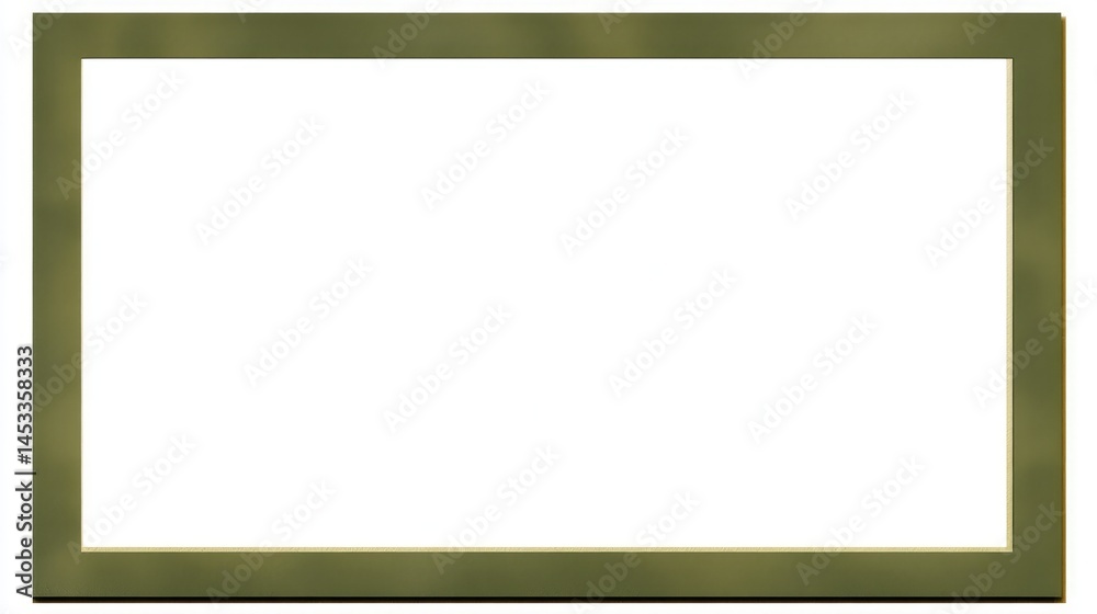 Obraz premium Gold Frame with White Background