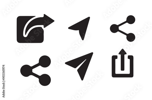 Share icon set. Connection symbol. Connect, data sharing. link symbol. Sharing sign. Arrow symbol. Vector Illustration eps 10