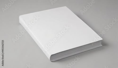 Blank book cover mockup, isolated white background,  design element,  graphic