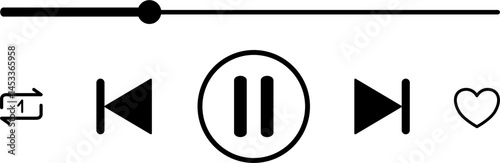 Music player interface illustration 