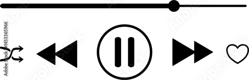 Music player interface illustration 