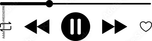 Music player interface illustration 