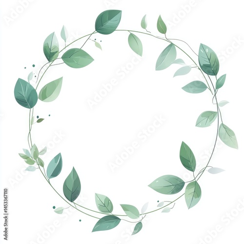 Elegant Watercolor Greenery Wreath