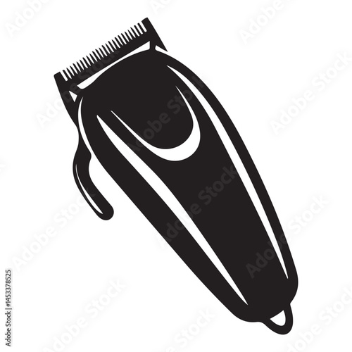 Electrical hair clipper or shaver Vector Black silhouettes. with white background