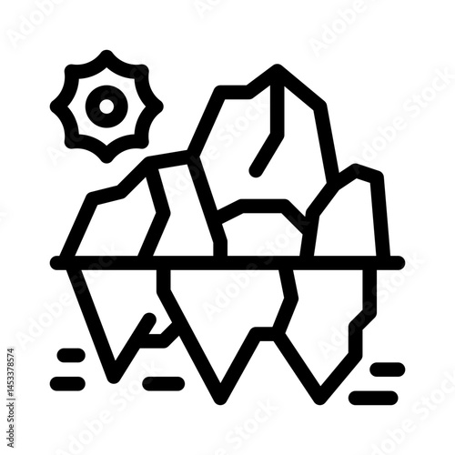glacier line icon